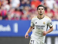 Brahim Diaz attacking midfield of Real Madrid and Spain celebrates after scoring his sides first goal during the LaLiga EA Sports match betw...