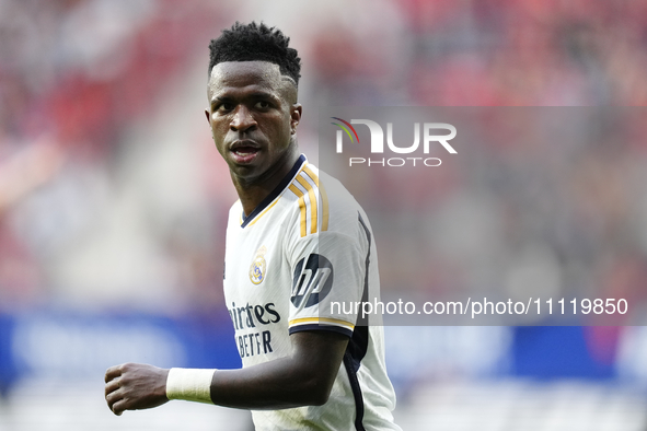 Vinicius Junior left winger of Real Madrid and Brazil during the LaLiga EA Sports match between CA Osasuna and Real Madrid CF at Estadio El...