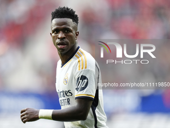 Vinicius Junior left winger of Real Madrid and Brazil during the LaLiga EA Sports match between CA Osasuna and Real Madrid CF at Estadio El...