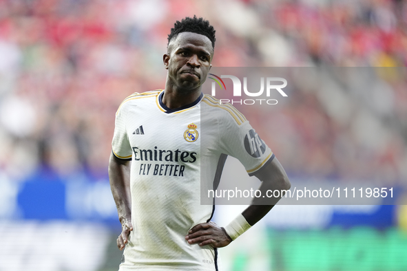 Vinicius Junior left winger of Real Madrid and Brazil during the LaLiga EA Sports match between CA Osasuna and Real Madrid CF at Estadio El...