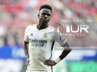 Vinicius Junior left winger of Real Madrid and Brazil during the LaLiga EA Sports match between CA Osasuna and Real Madrid CF at Estadio El...