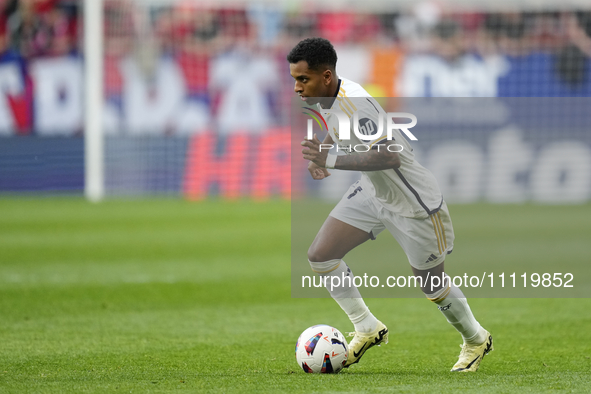 Rodrygo Goes right winger of Real Madrid and Brazil during the LaLiga EA Sports match between CA Osasuna and Real Madrid CF at Estadio El Sa...