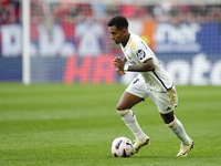 Rodrygo Goes right winger of Real Madrid and Brazil during the LaLiga EA Sports match between CA Osasuna and Real Madrid CF at Estadio El Sa...