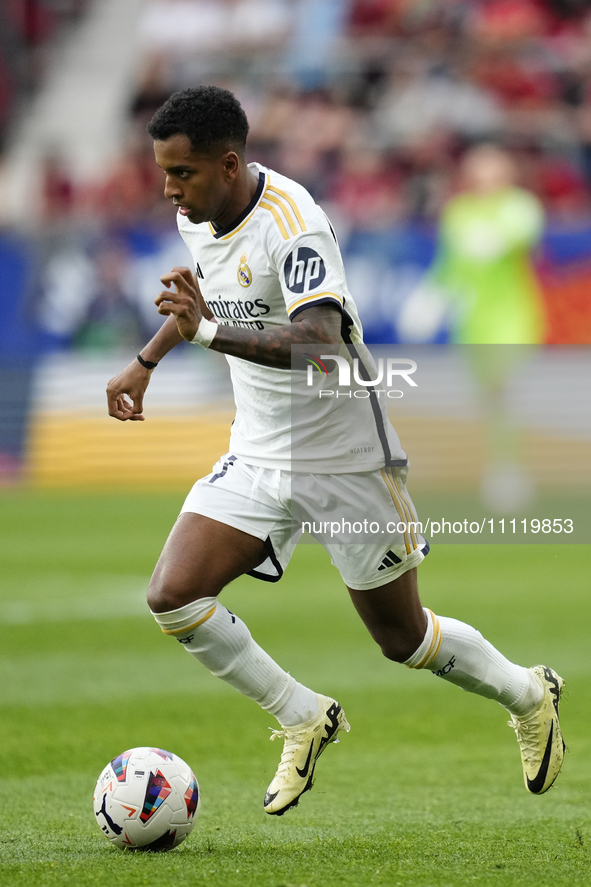 Rodrygo Goes right winger of Real Madrid and Brazil during the LaLiga EA Sports match between CA Osasuna and Real Madrid CF at Estadio El Sa...