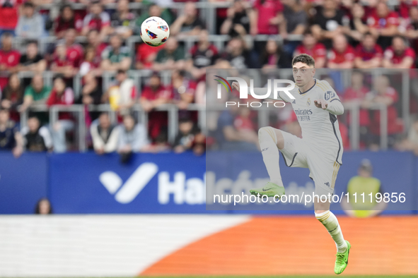 Federico Valverde central midfield of Real Madrid and Uruguay during the LaLiga EA Sports match between CA Osasuna and Real Madrid CF at Est...