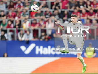 Federico Valverde central midfield of Real Madrid and Uruguay during the LaLiga EA Sports match between CA Osasuna and Real Madrid CF at Est...