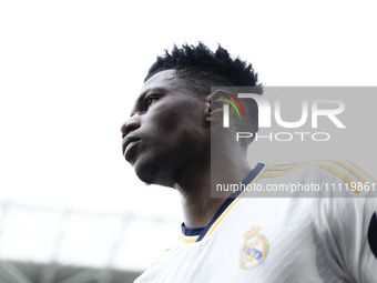 Aurelien Tchouameni defensive midfield of Real Madrid and France during the LaLiga EA Sports match between CA Osasuna and Real Madrid CF at...