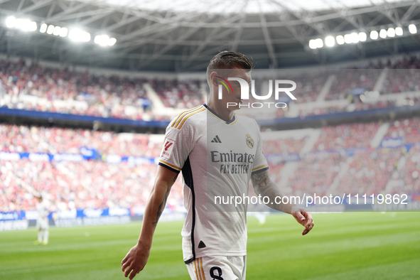 Toni Kroos central midfield of Real Madrid and Germany during the LaLiga EA Sports match between CA Osasuna and Real Madrid CF at Estadio El...