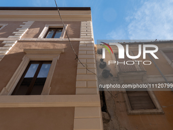 Damaged and rebuilt buildings are seen in L'Aquila, Italy, on April 5th, 2024. on April 6th L'Aquila will commemorate its 15th anniversary o...