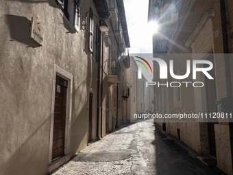 Rebuilt buildings are seen in L'Aquila, Italy, on April 5th, 2024. On April 6th L'Aquila will commemorate its 15th anniversary of 2009 earth...