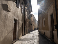 Rebuilt buildings are seen in L'Aquila, Italy, on April 5th, 2024. On April 6th L'Aquila will commemorate its 15th anniversary of 2009 earth...