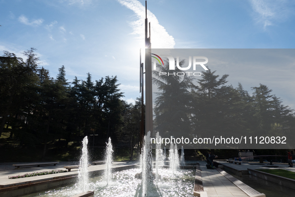 Memorial Park is seen in L'Aquila, Italy, on April 5th, 2024. On April 6th L'Aquila will commemorate its 15th anniversary of 2009 earthquake...