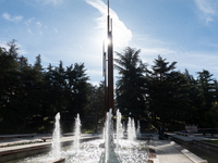 Memorial Park is seen in L'Aquila, Italy, on April 5th, 2024. On April 6th L'Aquila will commemorate its 15th anniversary of 2009 earthquake...