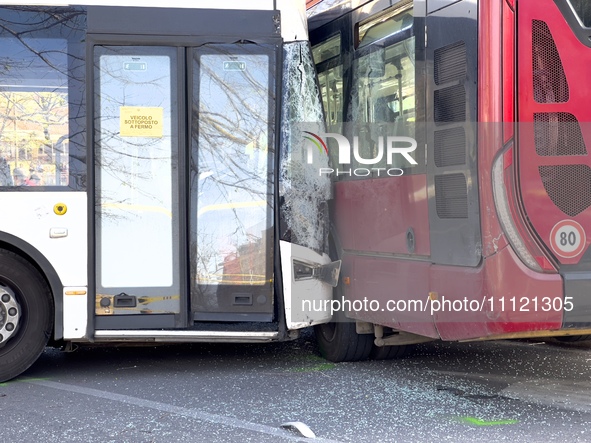 A TPL driver is losing control of the vehicle and crashing into an Atac bus, resulting in 15 injuries. A two-month-old baby girl is in very...