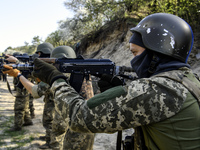 Servicemen from the Siberian Battalion of the Ukrainian Armed Forces International Legion are attending military exercises in the Kyiv regio...