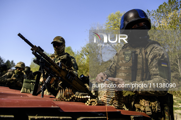 Servicemen from the Siberian Battalion of the Ukrainian Armed Forces International Legion are attending military exercises in the Kyiv regio...