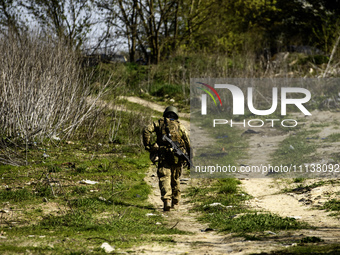 Servicemen from the Siberian Battalion of the Ukrainian Armed Forces International Legion are attending military exercises in the Kyiv regio...