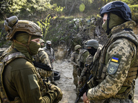 Servicemen from the Siberian Battalion of the Ukrainian Armed Forces International Legion are attending military exercises in the Kyiv regio...