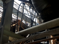 The Kharkiv Combined Heat and Power Plant (CHP) is being damaged by Russian shelling in the Kharkiv Region, northeastern Ukraine, on April 1...