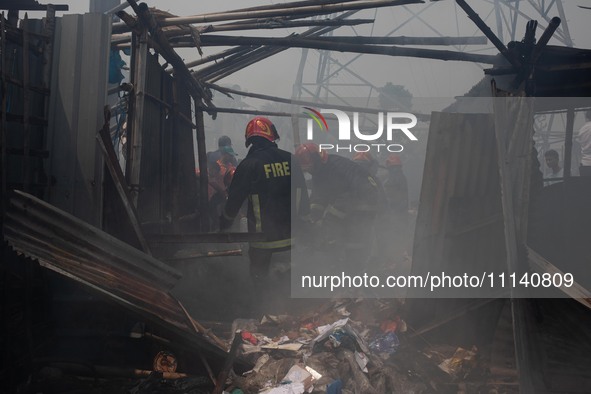 A Fire Broke Out At A Slum At Hazaribagh Area In Dhaka, Bangladesh On April 12, 2024. 