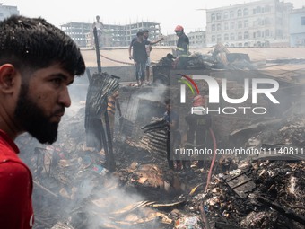 A Fire Broke Out At A Slum At Hazaribagh Area In Dhaka, Bangladesh On April 12, 2024. (