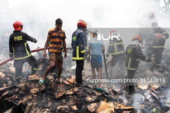 A Fire Broke Out At A Slum At Hazaribagh Area In Dhaka, Bangladesh On April 12, 2024. 