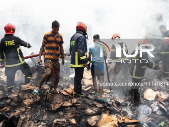 A Fire Broke Out At A Slum At Hazaribagh Area In Dhaka, Bangladesh On April 12, 2024. (