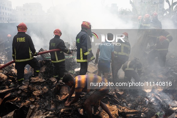 A Fire Broke Out At A Slum At Hazaribagh Area In Dhaka, Bangladesh On April 12, 2024. 