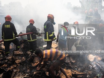 A Fire Broke Out At A Slum At Hazaribagh Area In Dhaka, Bangladesh On April 12, 2024. (