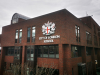 The Logo From The City Of London School In London On April 7, 2024 (