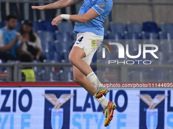 Patric of S.S. Lazio is playing during the 32nd day of the Serie A Championship between S.S. Lazio and U.S. Salernitana at the Olympic Stadi...