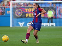 Martina Fernandez is playing in the match between FC Barcelona and Villarreal CF for week 23 of the Liga F at the Johan Cruyff Stadium in Ba...