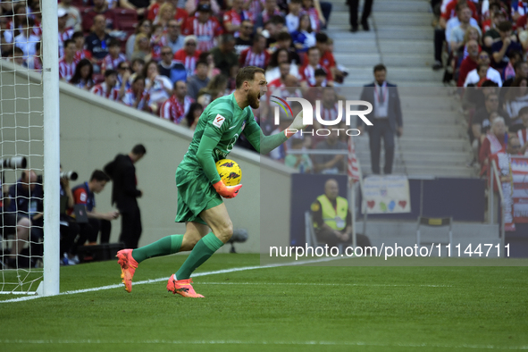 Jan Oblak of Atletico de Madrid is playing during the Spanish League, LaLiga EA Sports, football match between Atletico de Madrid and Girona...