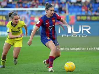 Mariona Caldentey is playing in the match between FC Barcelona and Villarreal CF for week 23 of the Liga F at the Johan Cruyff Stadium in Ba...