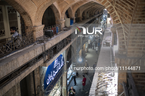 An interior view of the Grand Bazaar in southern Tehran, Iran, on April 13, 2024. The Prime Minister of Israel, Benjamin Netanyahu, is threa...