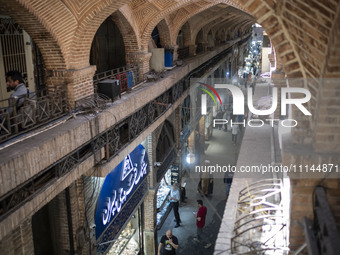 An interior view of the Grand Bazaar in southern Tehran, Iran, on April 13, 2024. The Prime Minister of Israel, Benjamin Netanyahu, is threa...