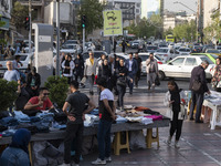 A view of a street in downtown Tehran, Iran, on April 13, 2024. The Prime Minister of Israel, Benjamin Netanyahu, is threatening Iran with a...