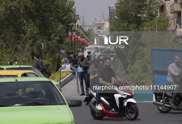 A street in southern Tehran, Iran, is pictured on April 13, 2024. The Prime Minister of Israel, Benjamin Netanyahu, is threatening Iran with...