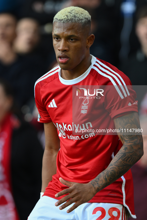 Danilo is playing for Nottingham Forest in the Premier League match against Wolverhampton Wanderers at the City Ground in Nottingham, on Apr...