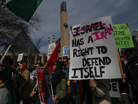 EDMONTON, CANADA - APRIL 14:
Members of the Palestinian diaspora supported by local activists, during the 'Stop Genocide Now' rally, marchin...