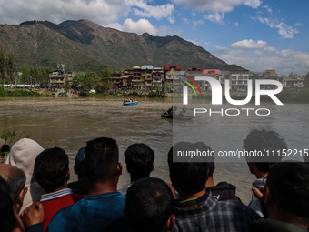 A rescue operation is continuing near the incident site in Gundbal, Srinagar, Jammu and Kashmir, India, on April 16, 2024. At least six pers...