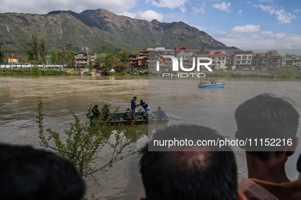 A rescue operation is continuing near the incident site in Gundbal, Srinagar, Jammu and Kashmir, India, on April 16, 2024. At least six pers...