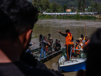 A rescue operation is continuing near the incident site in Gundbal, Srinagar, Jammu and Kashmir, India, on April 16, 2024. At least six pers...