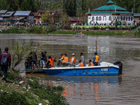 A rescue operation is continuing near the incident site in Gundbal, Srinagar, Jammu and Kashmir, India, on April 16, 2024. At least six pers...