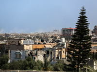 A general view is showing the rubble of destroyed buildings in Al-Zahra on the southern outskirts of Gaza City, on April 21, 2024, amid ongo...