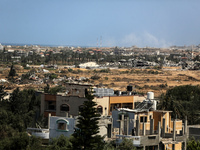 A general view is showing the rubble of destroyed buildings in Al-Zahra on the southern outskirts of Gaza City, on April 21, 2024, amid ongo...