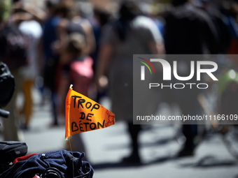 People are demonstrating in the streets of Toulouse, France, on April 21, 2024, against the controversial A69 highway between Toulouse and C...