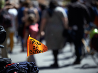 People are demonstrating in the streets of Toulouse, France, on April 21, 2024, against the controversial A69 highway between Toulouse and C...