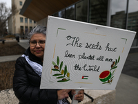 EDMONTON, CANADA - APRIL 21:
Members of the Palestinian diaspora supported by local activists, during the 'March For Gaza' rally, at Violet...