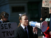 Climate activists with the Extinction Rebellion DC organization stage a protest outside of the John A. Wilson building in Washington, D.C. o...